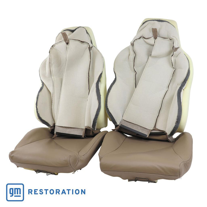 Reproduction Leather Sport Seat Covers - Beige detail