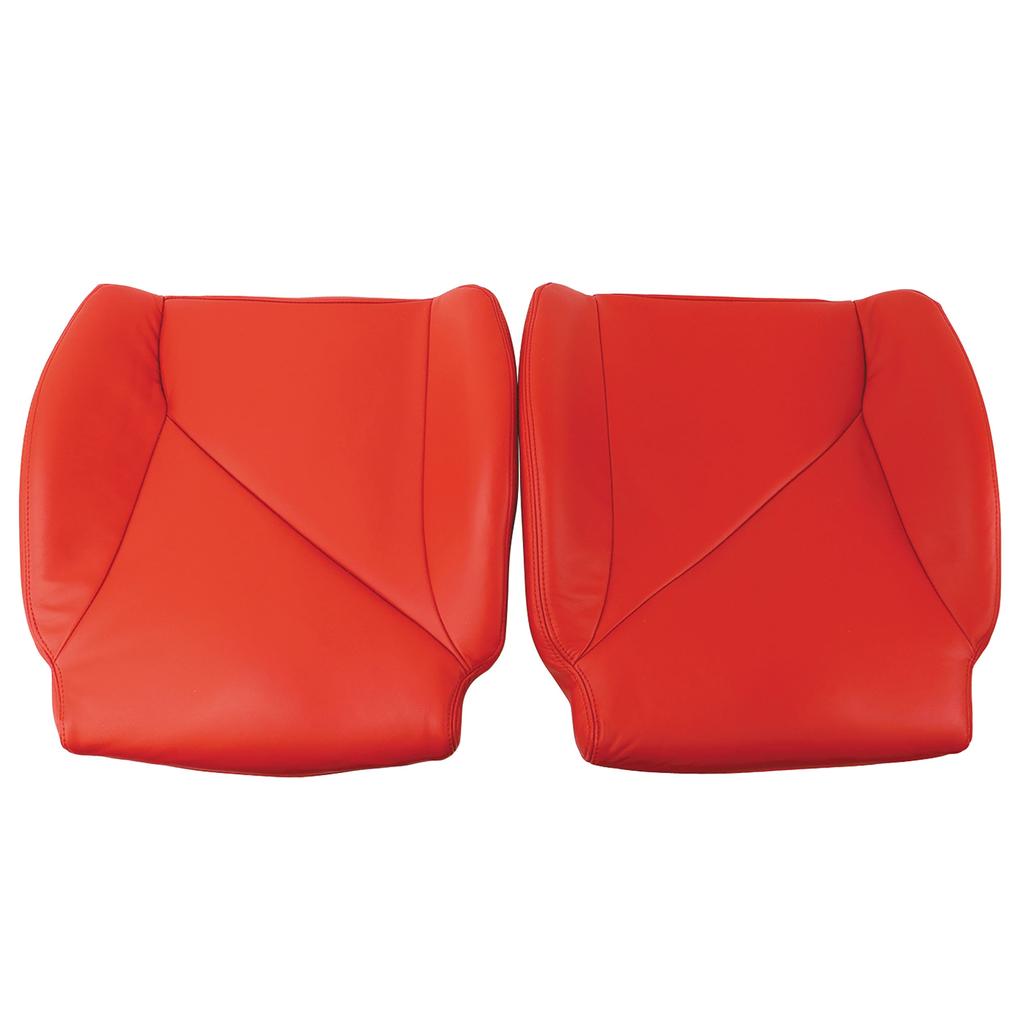 Reproduction Leather Sport Seat Covers - Torch Red detail