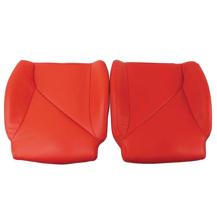 Reproduction Leather Sport Seat Covers - Torch Red detail