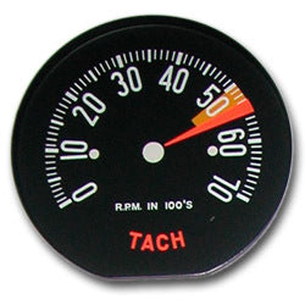 1959 Corvette C1 Tachometer Face Low RPM