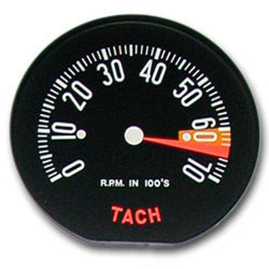 1959 Corvette C1 Tachometer Face Hi RPM