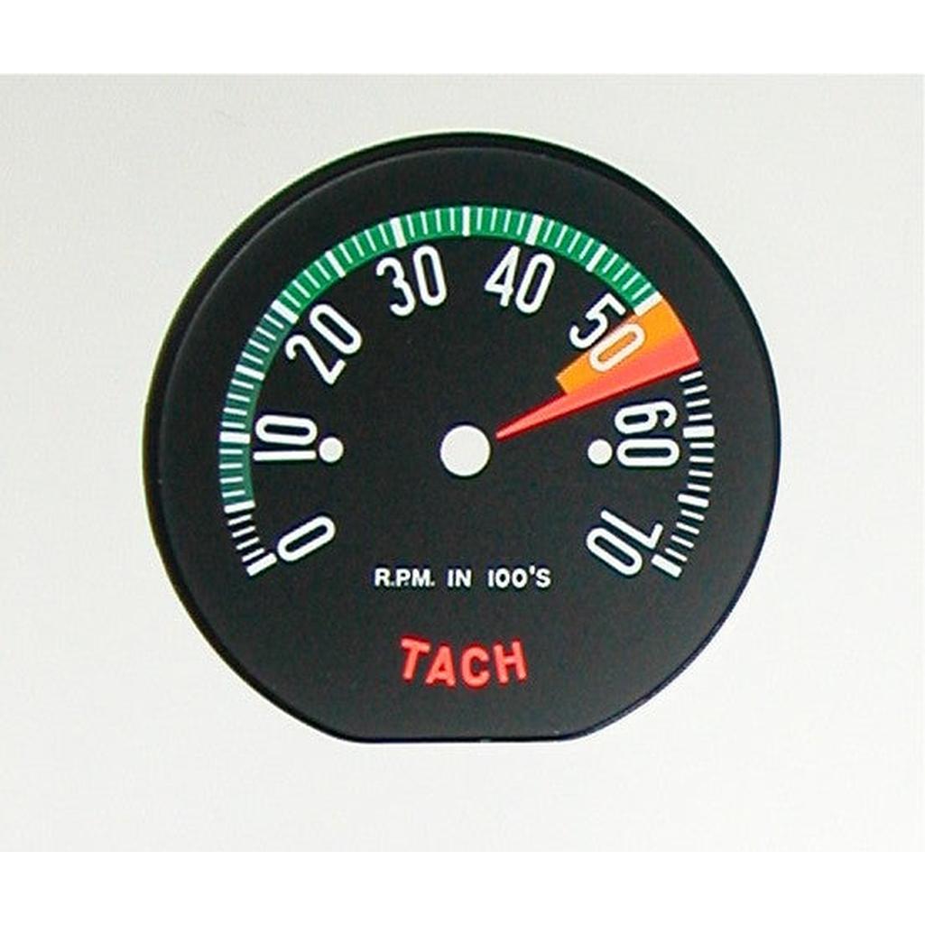 1960 Corvette C1 Tachometer Face Low RPM