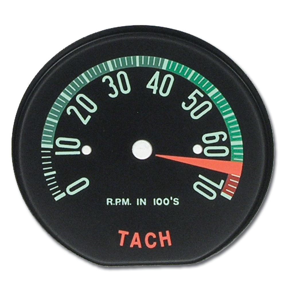 1960-1961 Corvette C1 Tachometer Face Hi RPM