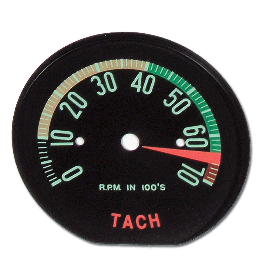 1961-1962 Corvette C1 Tachometer Face Hi RPM
