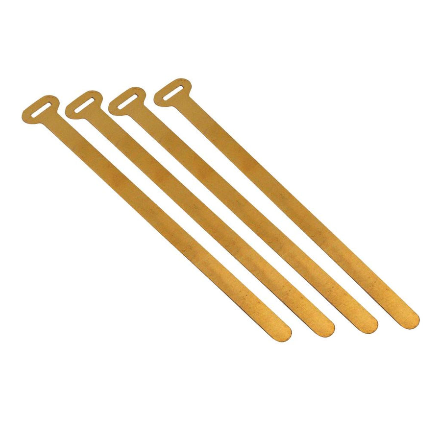1956-1960 Corvette C1 Windshield Washer Hose Tie Strap Brass - 4pc
