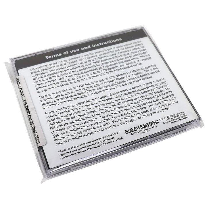 1958-1962 Corvette C1 Assembly Manual CD - Corvette