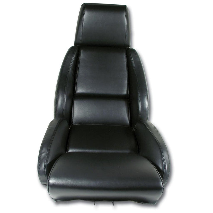 1984-1988 Corvette C4 OE Style "Leather-Like" Standard Seat Covers W/O Perforated Inserts - Black