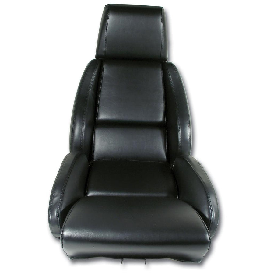 1984-1988 Corvette C4 OE Style "Leather-Like" Standard Seat Covers W/O Perforated Inserts - Black