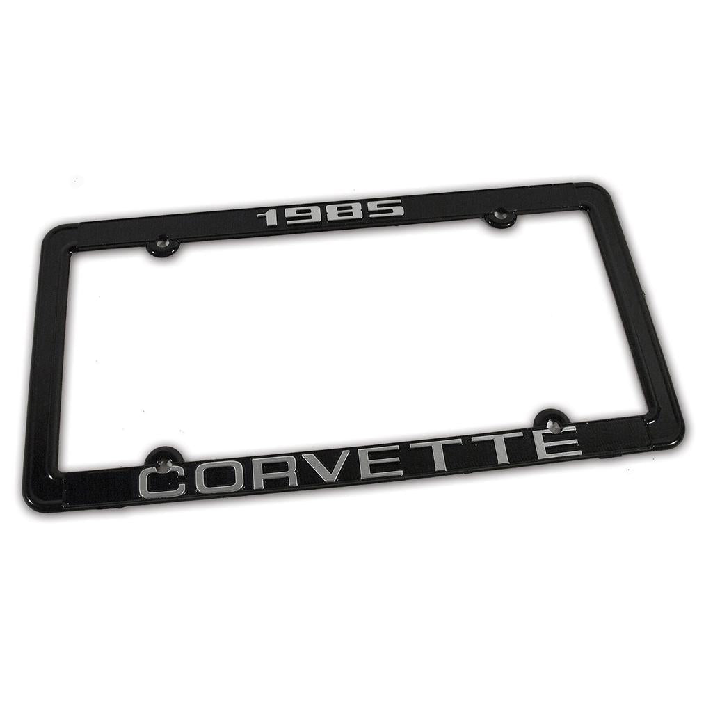 1985 Corvette C4 License Plate Frame, Corvette Black