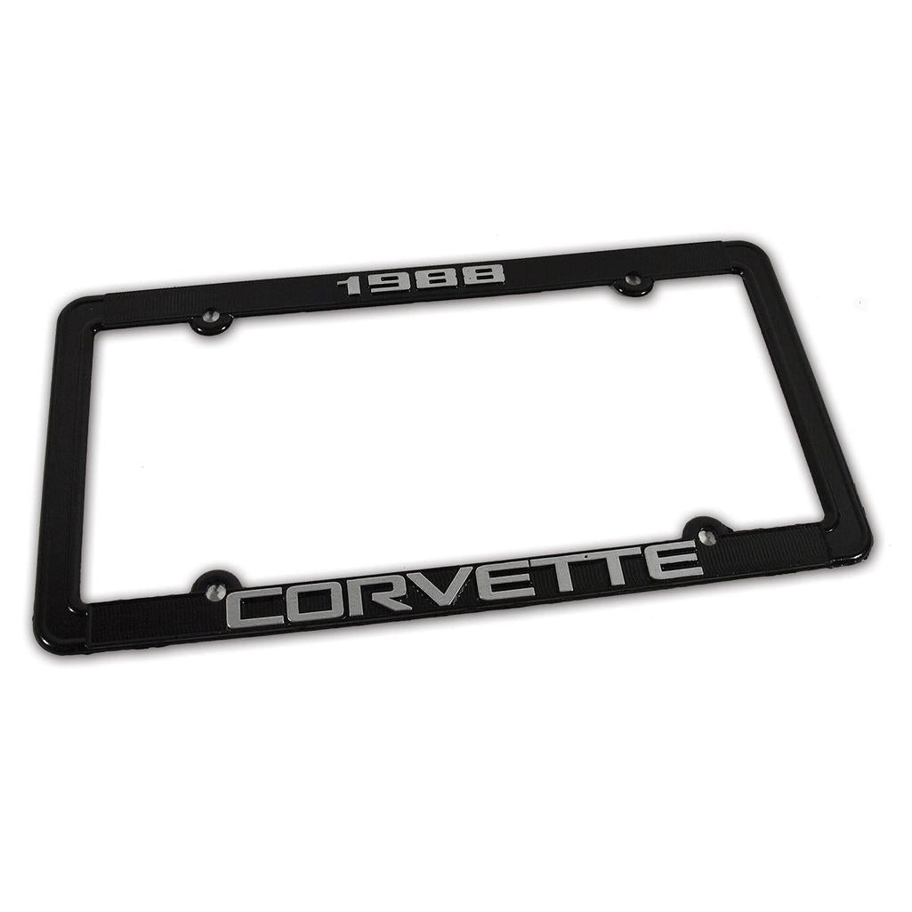 1988 Corvette C4 License Plate Frame, Corvette Black