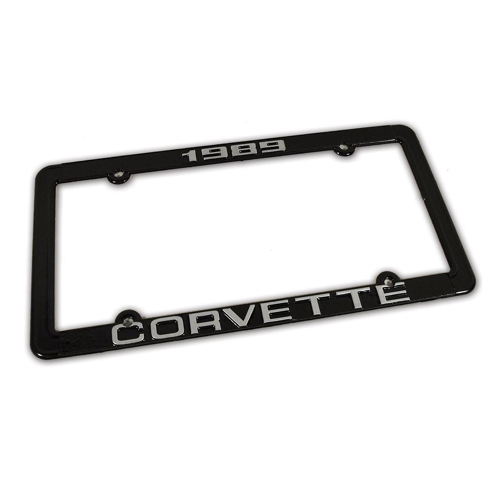 1989 Corvette C4 License Plate Frame, Corvette Black