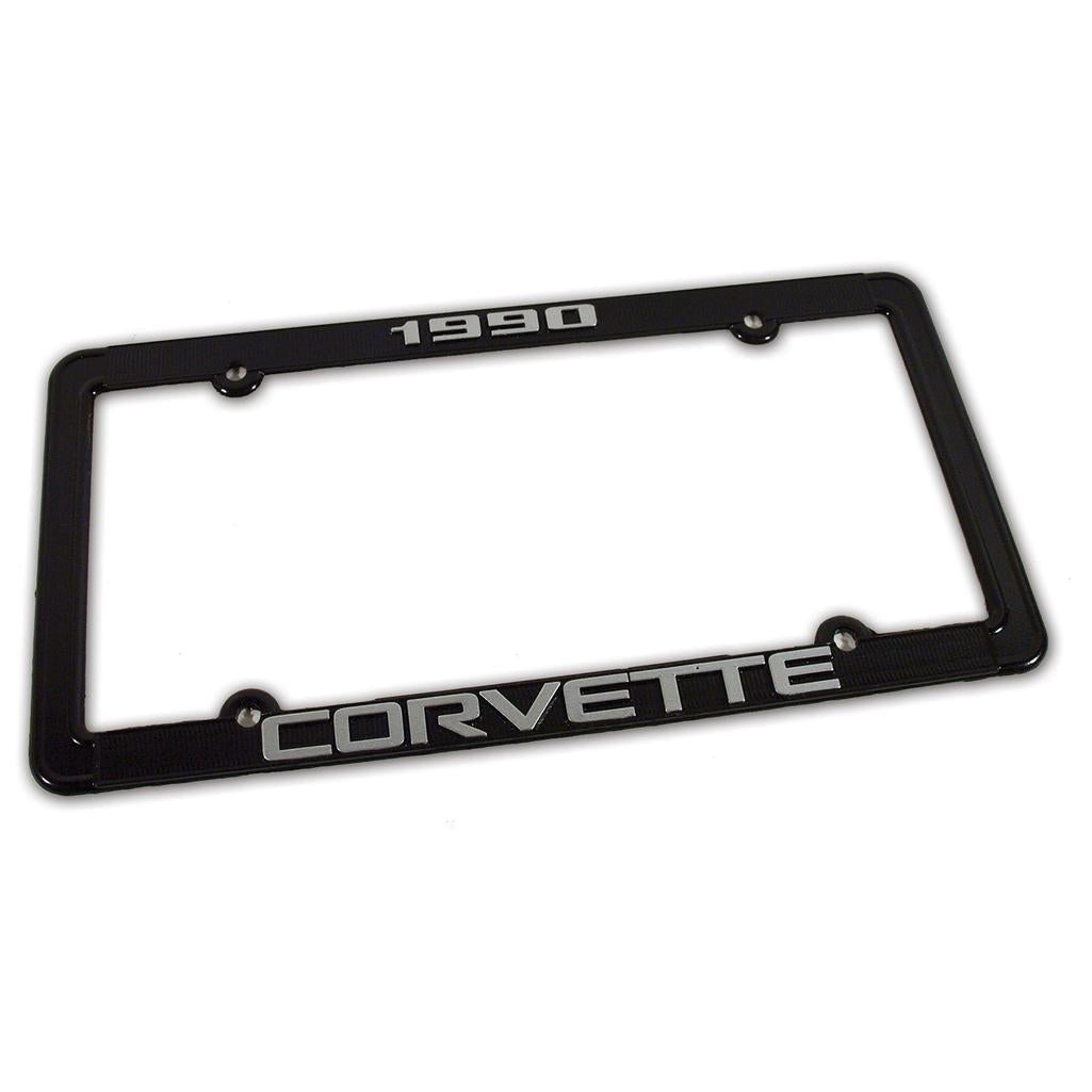 1990 Corvette C4 License Plate Frame, Corvette Black