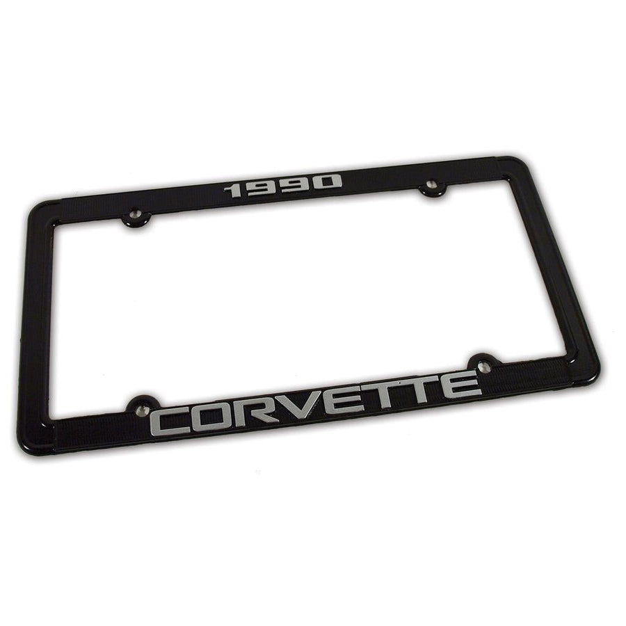 1990 Corvette C4 License Plate Frame, Corvette Black