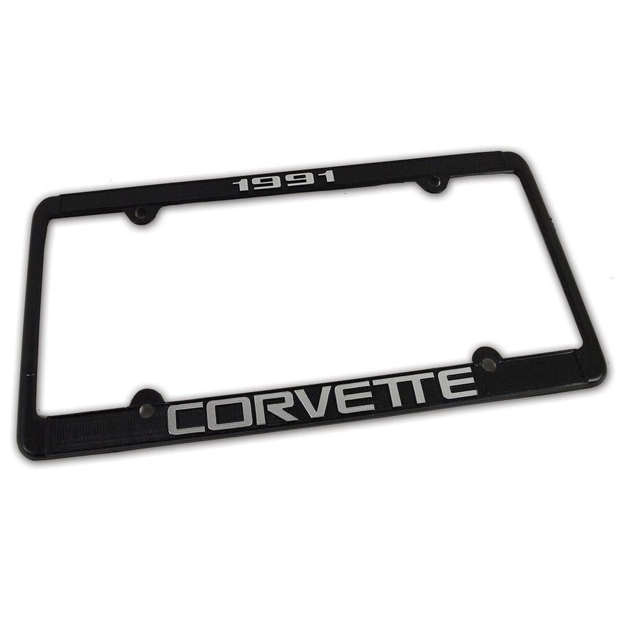 1991 Corvette C4 License Plate Frame, Corvette Black