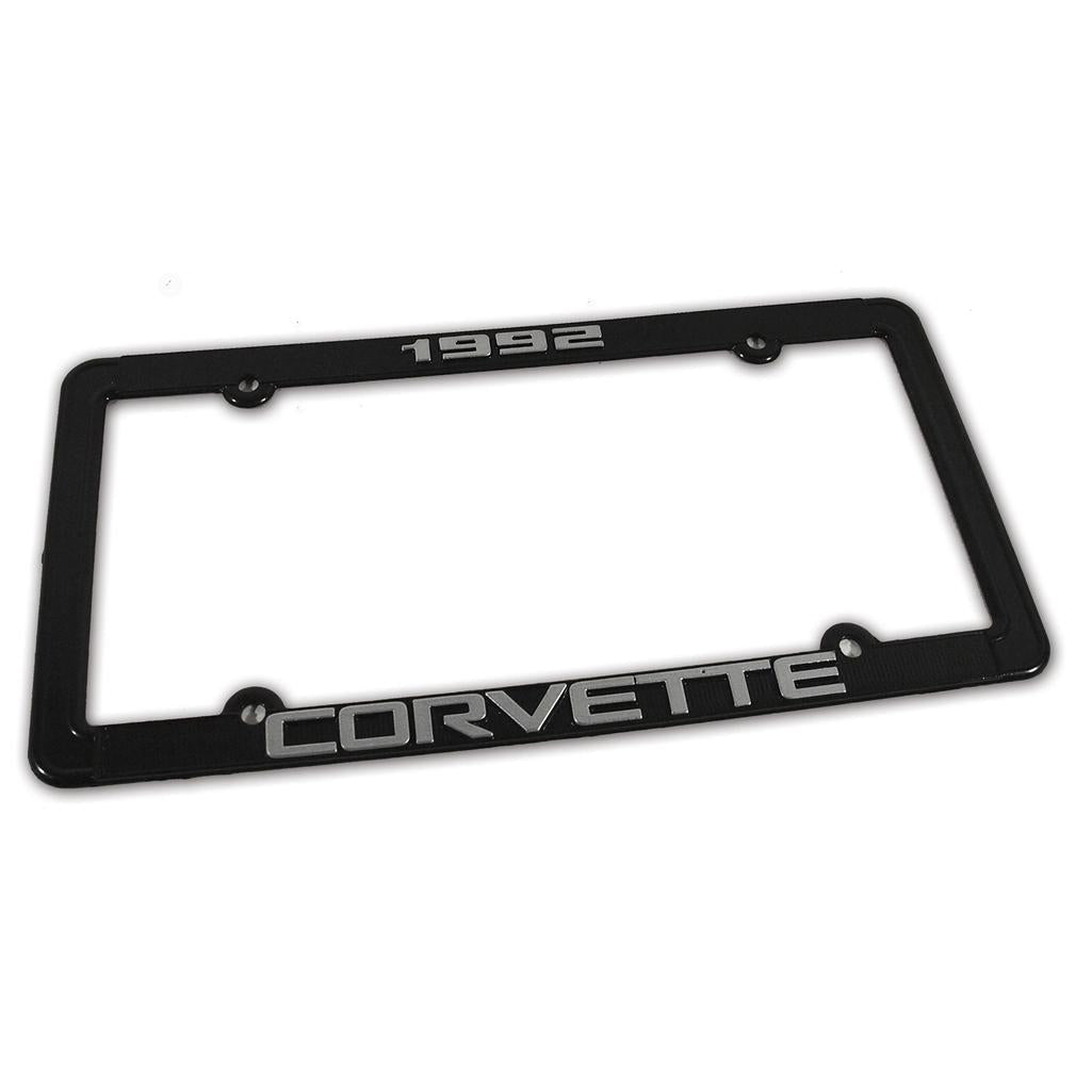 1992 Corvette C4 License Plate Frame, Corvette Black