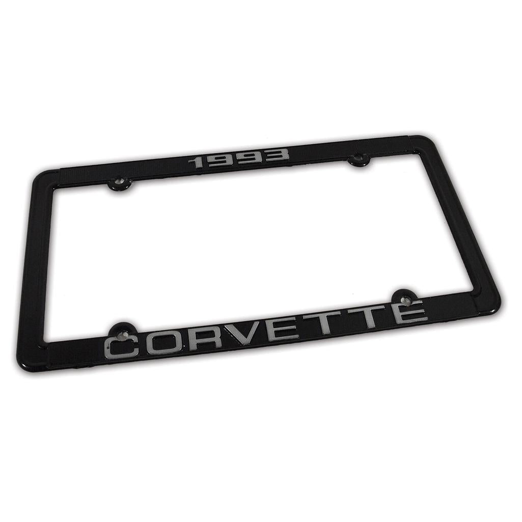 1993 Corvette C4 License Plate Frame, Corvette Black