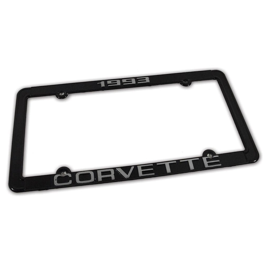 1993 Corvette C4 License Plate Frame, Corvette Black