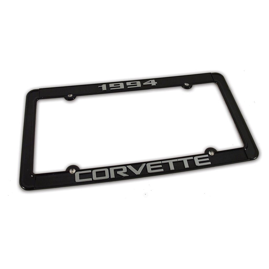 1994 Corvette C4 License Plate Frame, Corvette Black