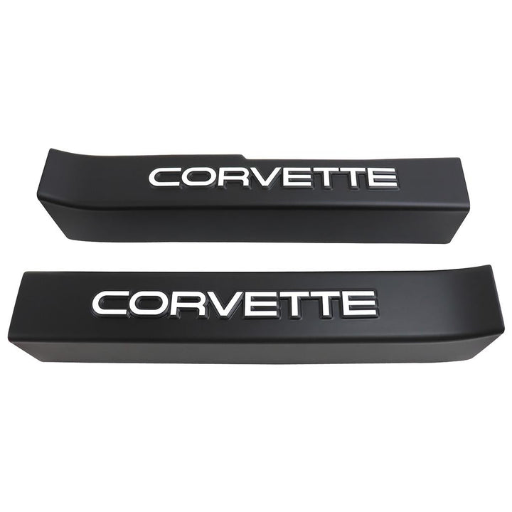1990-1996 Corvette C4 Door Sill Guards W/Corvette Logo - Black