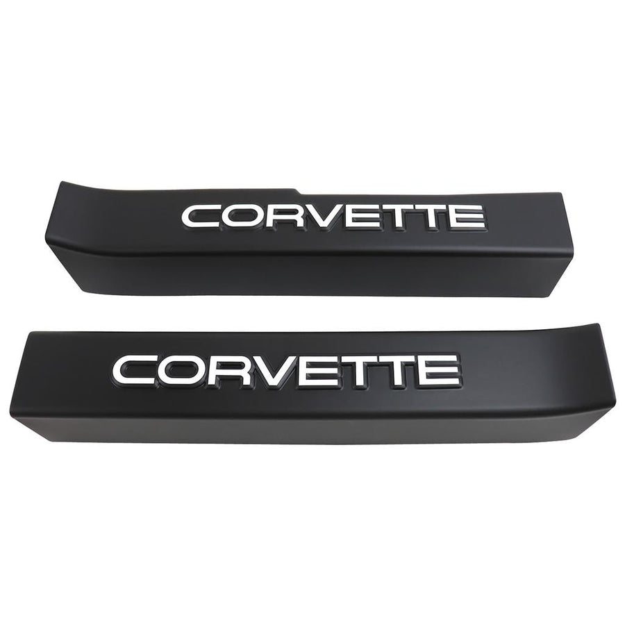 1990-1996 Corvette C4 Door Sill Guards W/Corvette Logo - Black