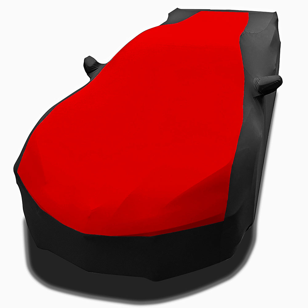 C8 Corvette Ultraguard Stretch Satin Sport Car Cover - Red/Black - Indoor