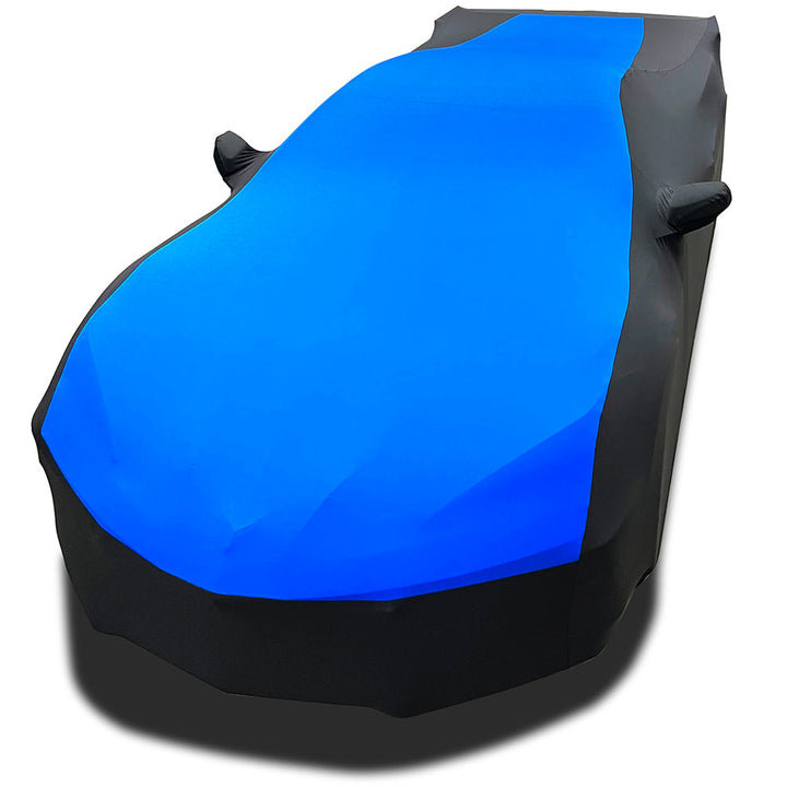 C8 Corvette Ultraguard Stretch Satin Sport Car Cover - Blue/Black - Indoor