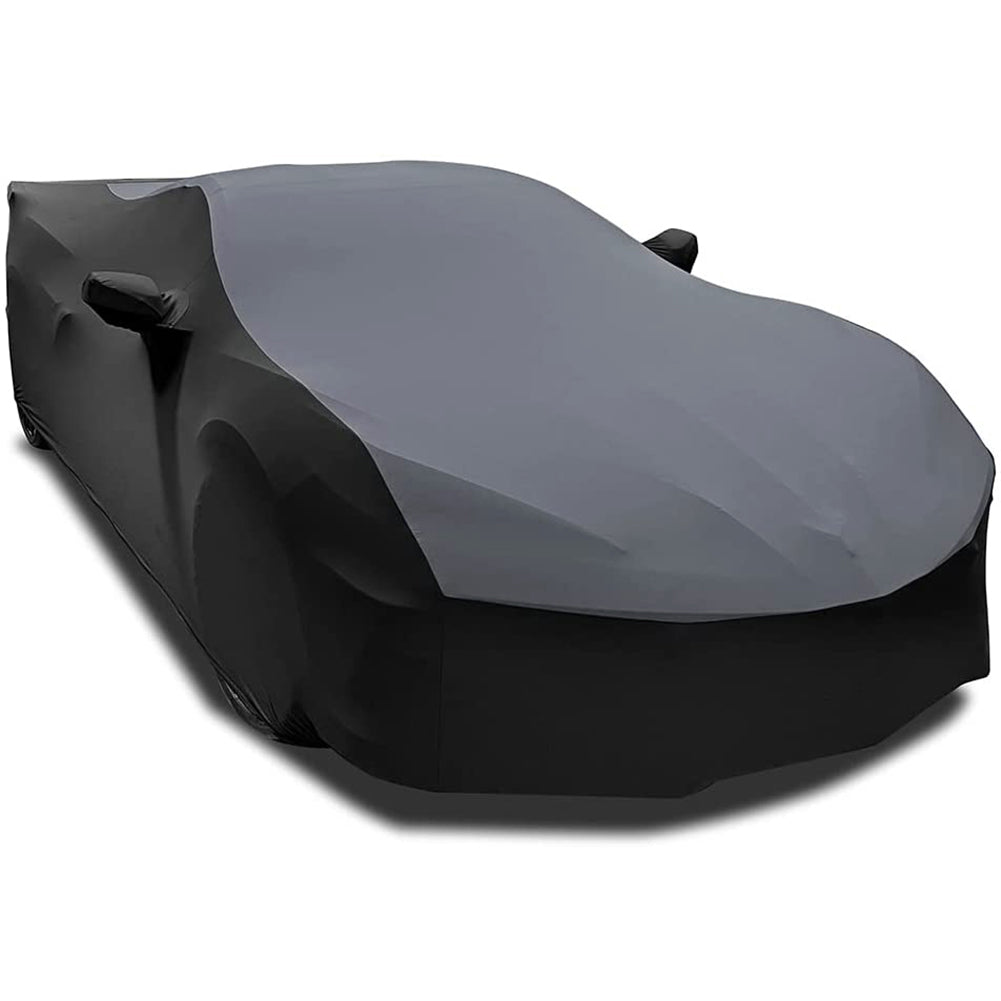 C8 Corvette Ultraguard Stretch Satin Sport Car Cover - Gray/Black - Indoor
