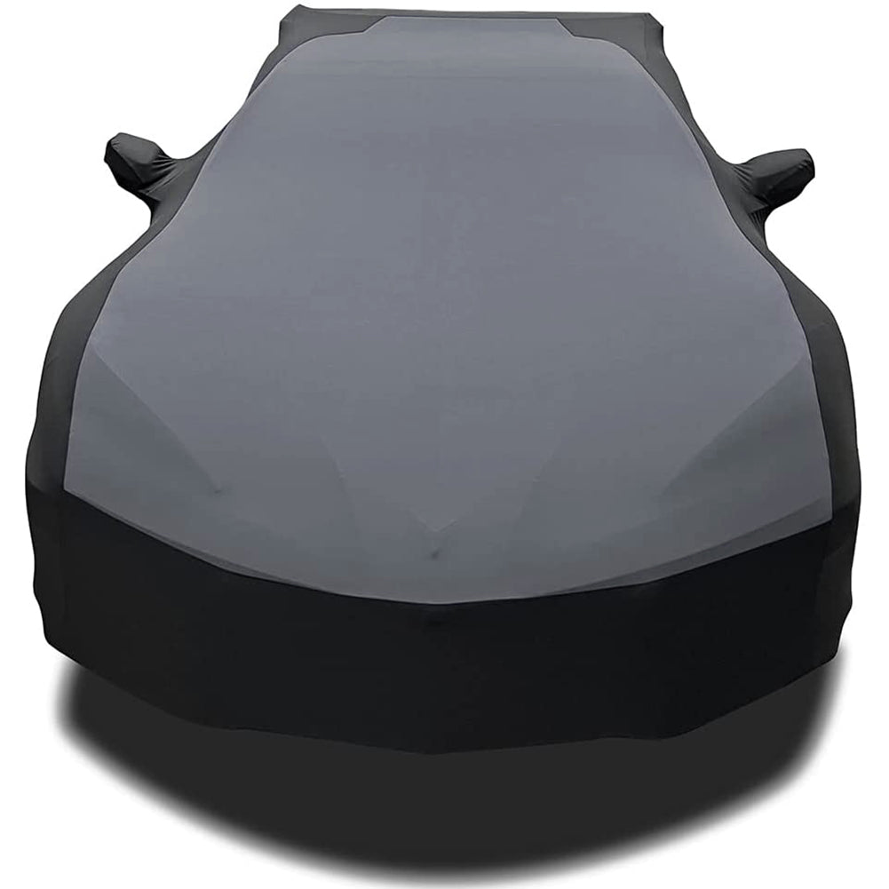 C8 Corvette Ultraguard Stretch Satin Sport Car Cover - Gray/Black - Indoor