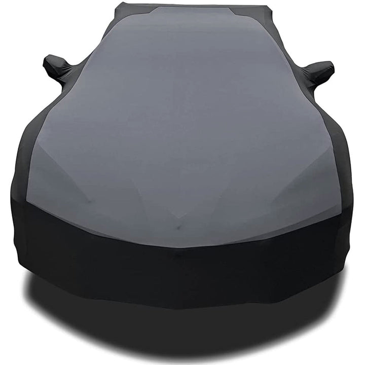 C8 Corvette Ultraguard Stretch Satin Sport Car Cover - Gray/Black - Indoor