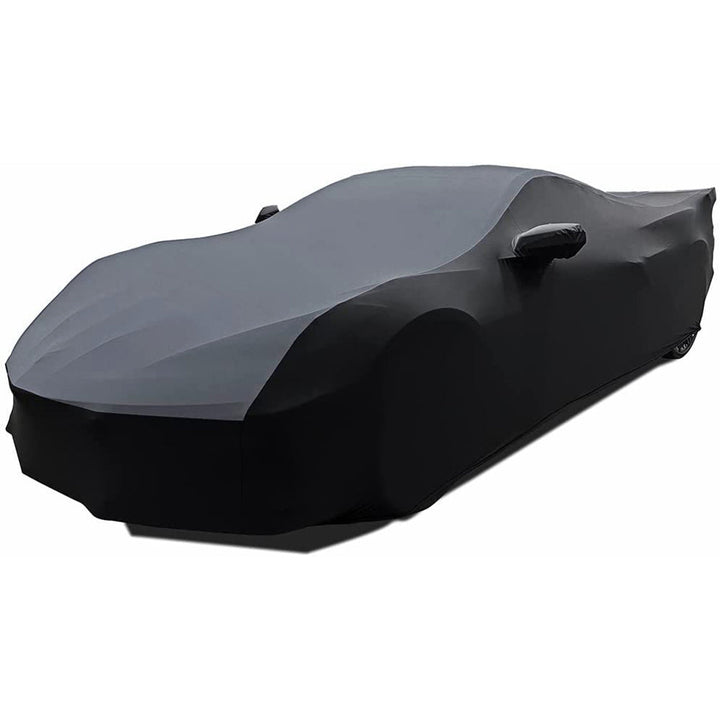C8 Corvette Ultraguard Stretch Satin Sport Car Cover - Gray/Black - Indoor