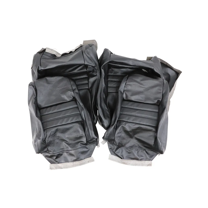 C3 1979-1982 Corvette Driver Leather Seat Covers 100% Leather Black - 4-Inch Bolster