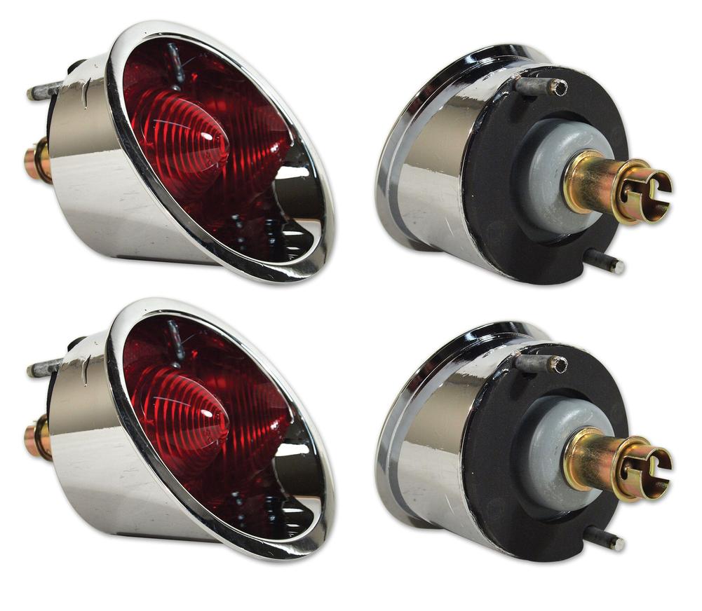 C1 1961-1962 Chevrolet Corvette Tail Light Assemblies. 4pc set - Inner & Outer