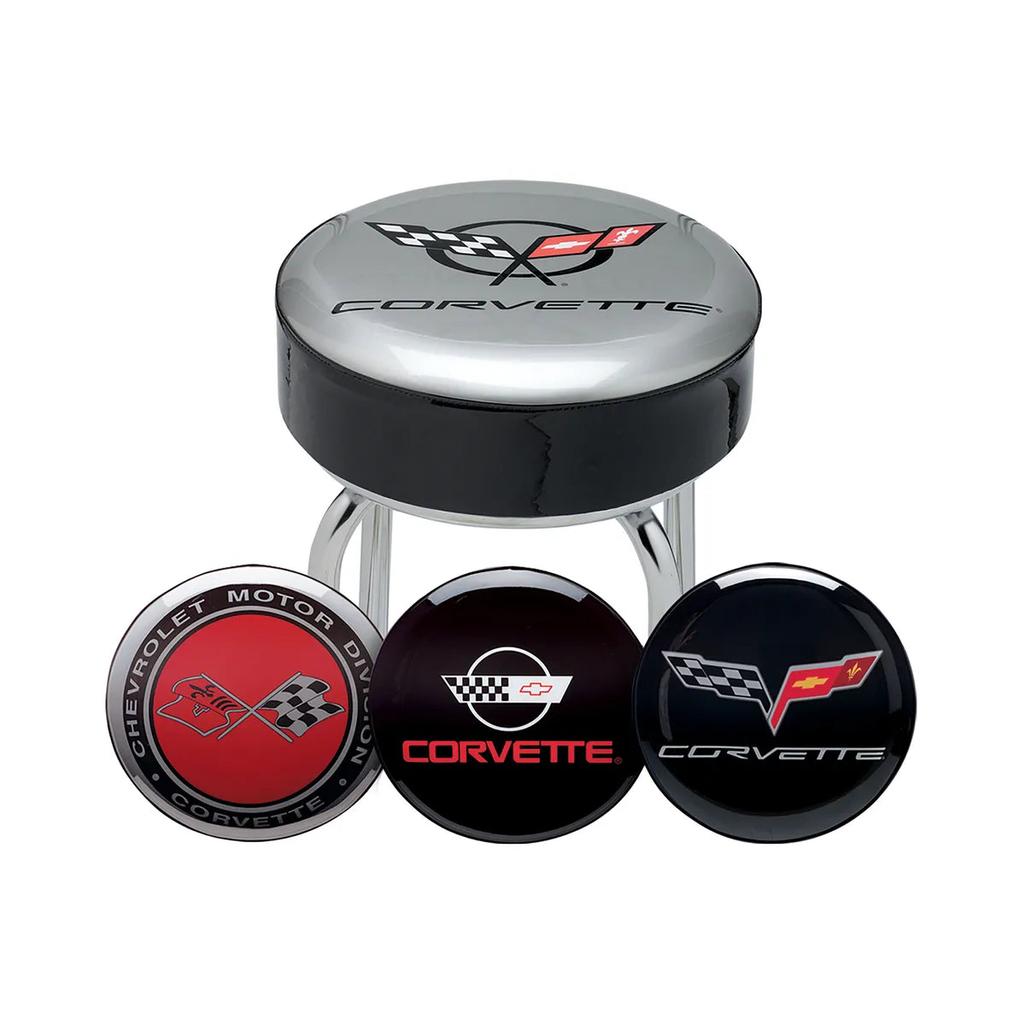 1968-1982 Corvette C3 Cross Flags Counter Stool