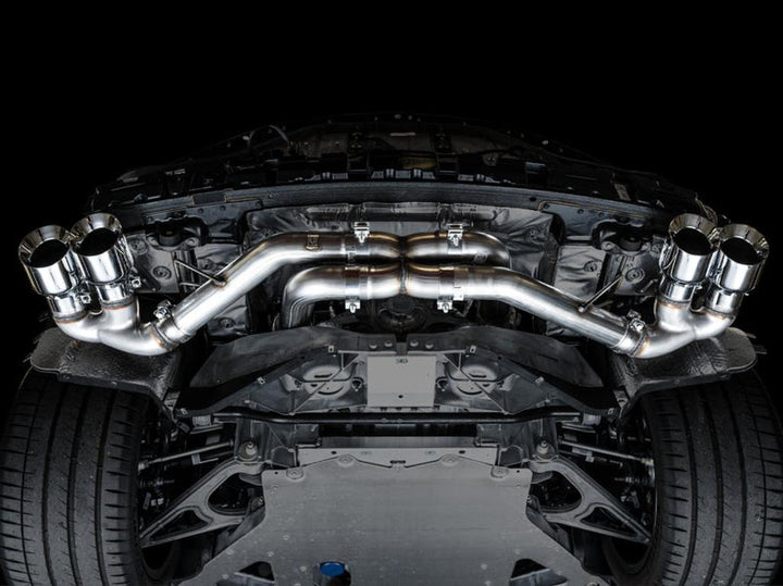 AWE Tuning 2020-2025 Chevrolet Corvette C8 Track Edition Exhaust with Quad Chrome Silver Tips