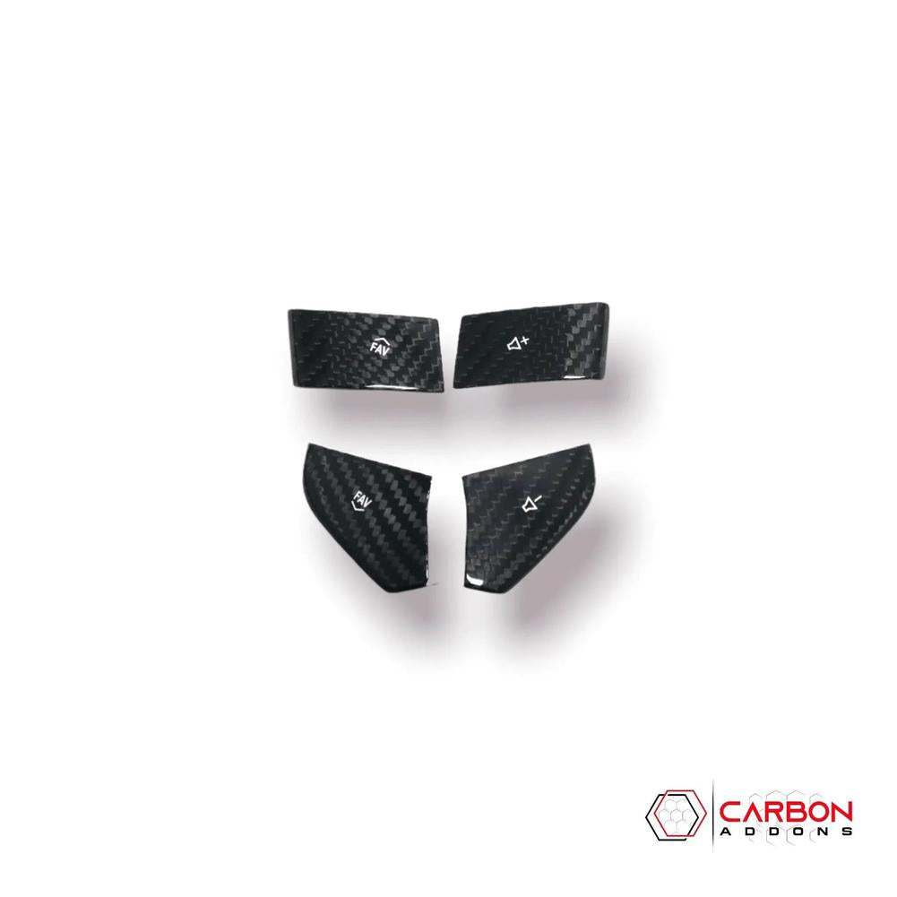 C8 Corvette Carbon Fiber Steering Wheel Volume Button Covers