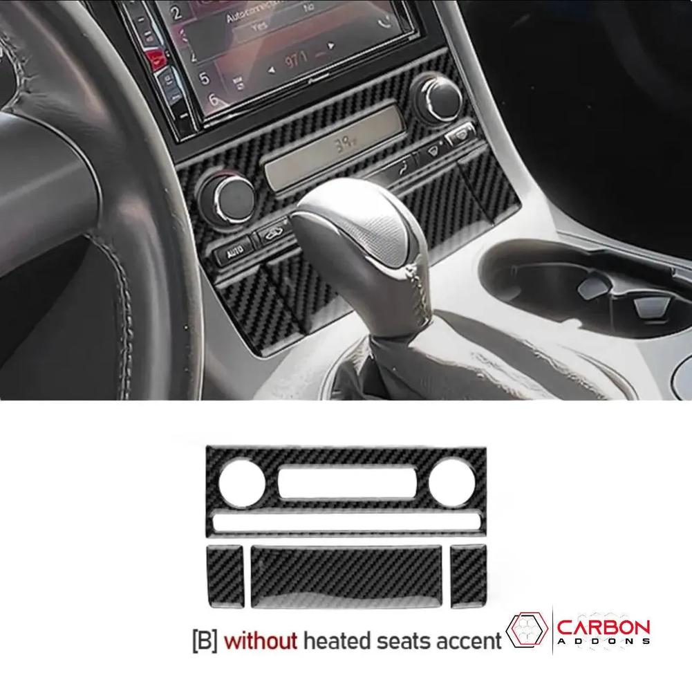 [4pcs] Real Carbon Fiber AC Control Panel Overlay | C6 2005-2013 Corvette