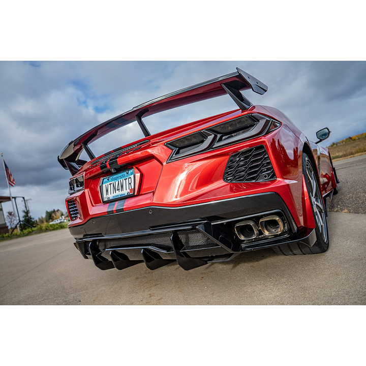 C8 Corvette Rear Corner Diffusers - Carbon Flash