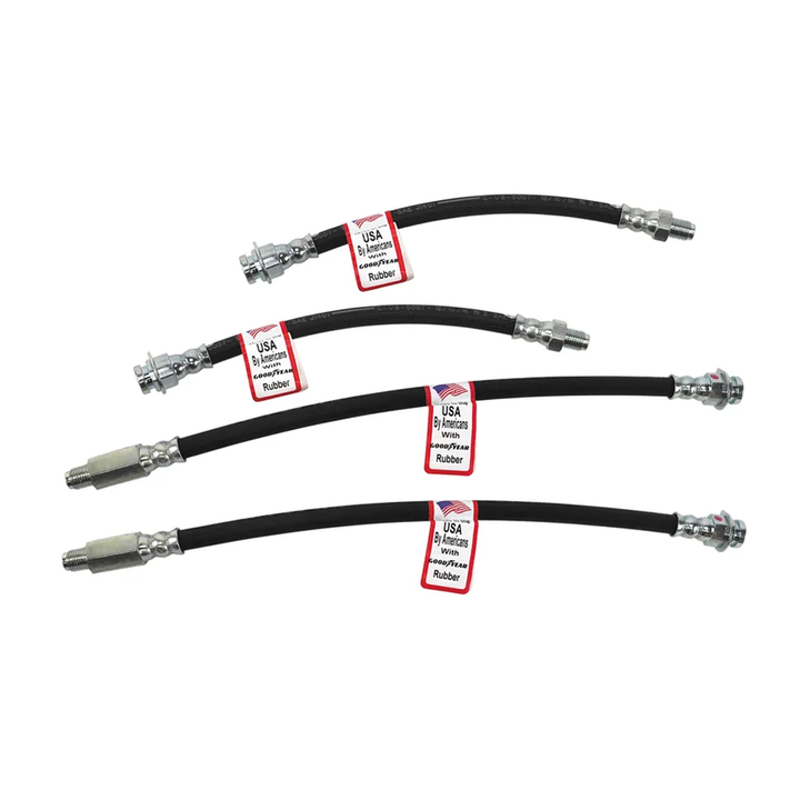 1963-1982 Corvette C2/C3 Brake Lines - Rubber - 4Pc Set USA