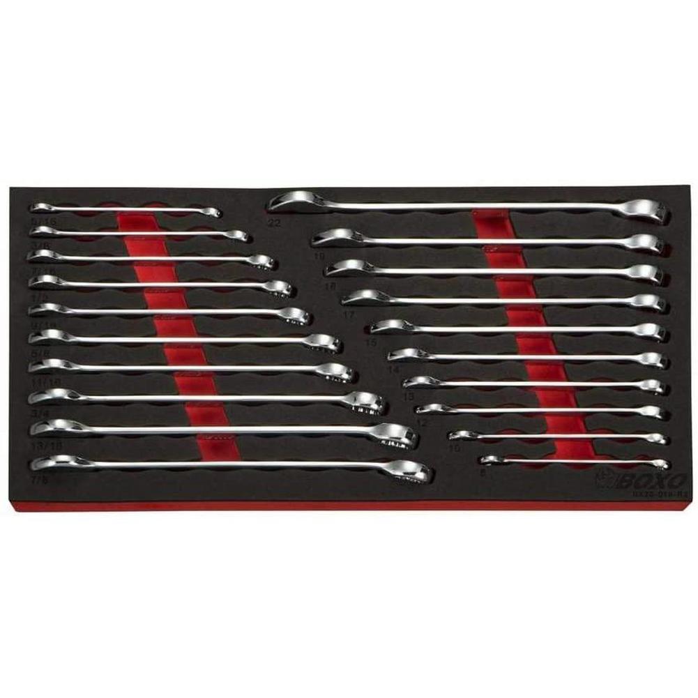 BOXO USA 185-Piece Metric and SAE Tool Set with 3-Drawer Hand Carry Box - Black