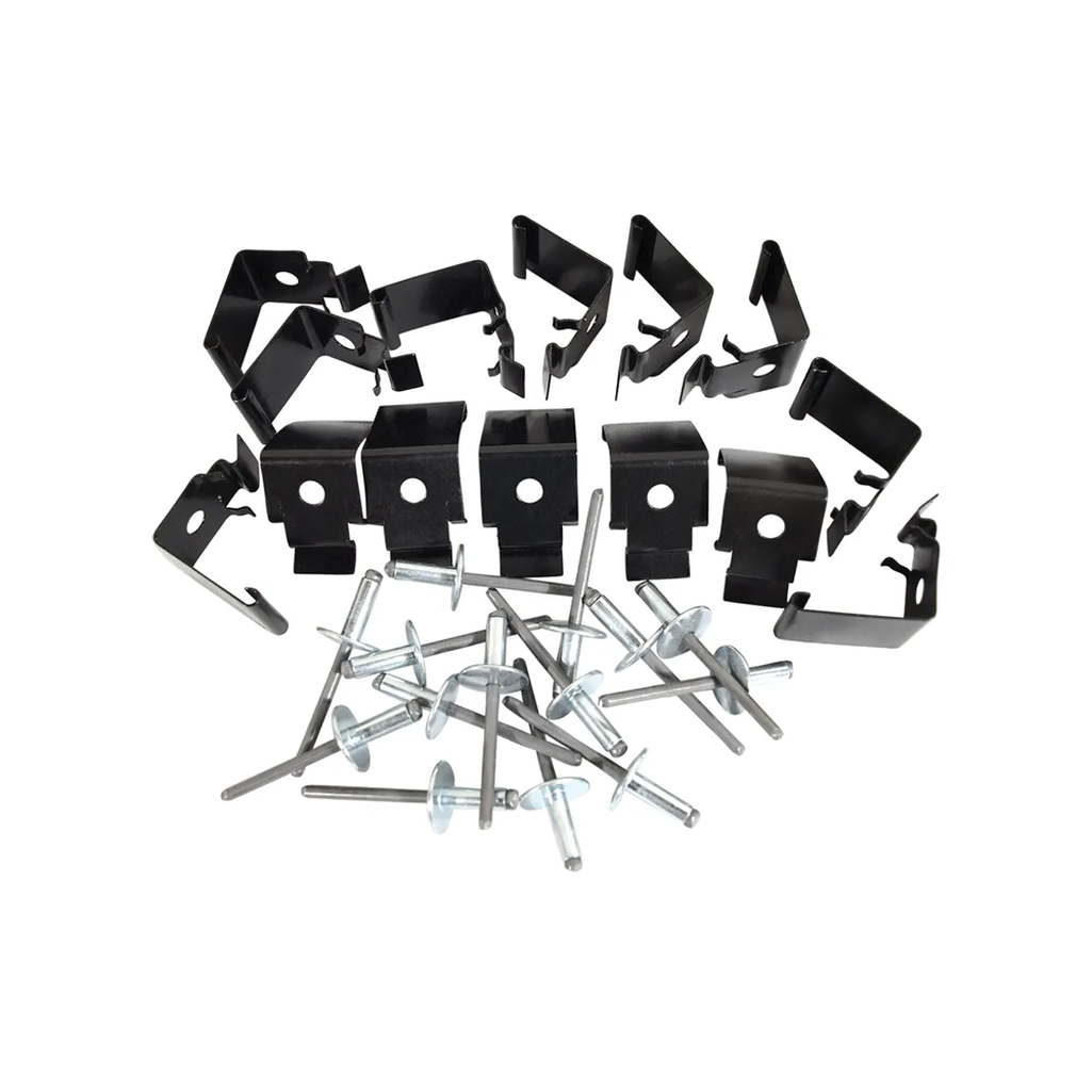 C2 1963-1967 Corvette Carpet Support Clip Set - 14 Clips and 14 Rivets