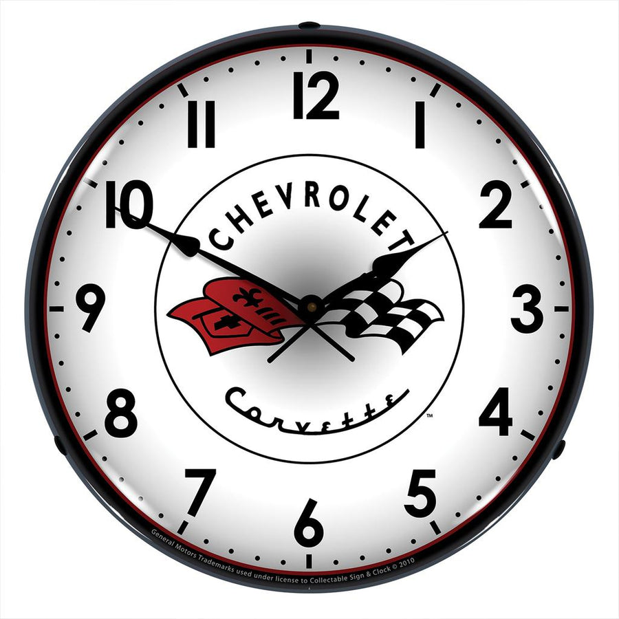 1953-1962 Corvette C1 LED Clock W/C1 Logo