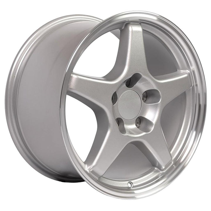 1988-1996 Corvette C4 ZR1 Style Replica Wheel - Silver Machined Lip 17X9.5