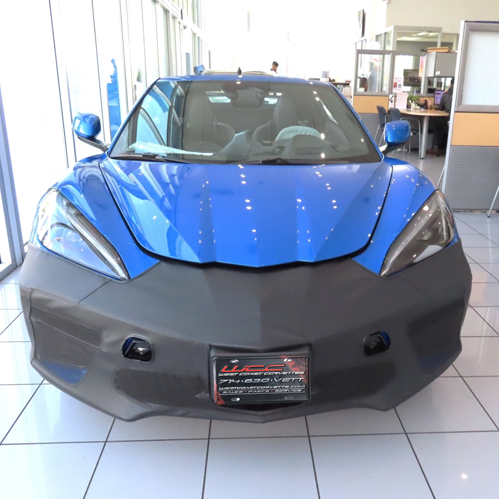 Corvette LeBra Custom Front End Car Bra - Black : C8 2020-2025 Base Without Z51 Splitter