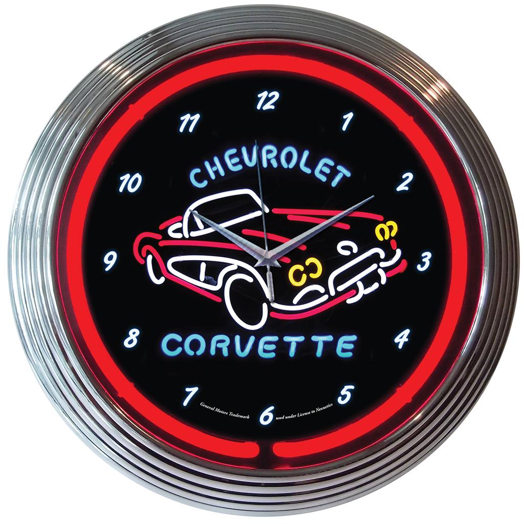 1953-1962 Corvette C1 C1 Neon Clock