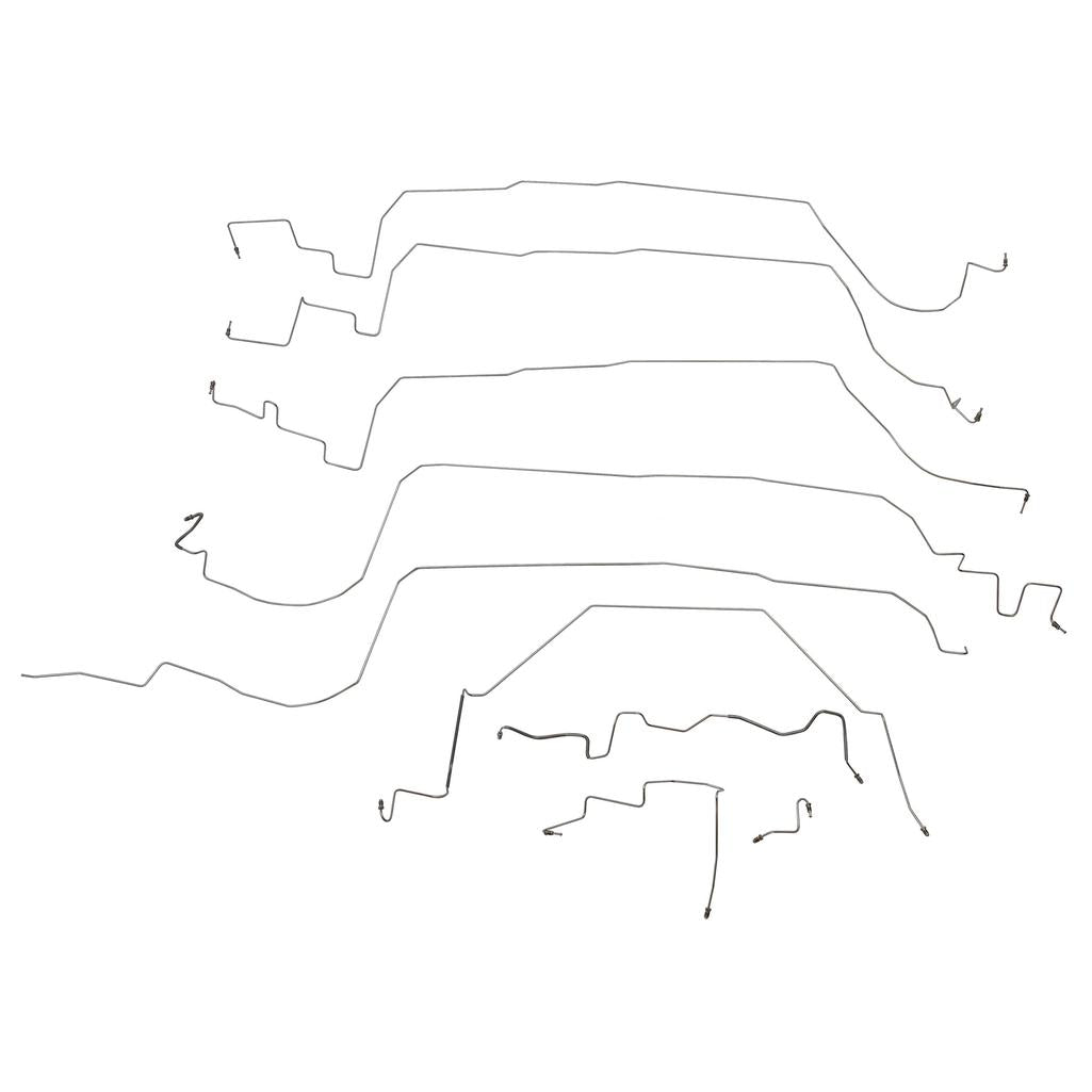 1987 Corvette C4 Complete Brake Line Kit (13 Pc) In Original Equipment Material W/Rubber Hoses
