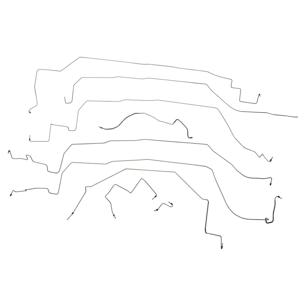 1988-1991 Corvette C4 Complete Brake Line Kit (13 Pc) In Original Equipment Material W/Rubber Hoses