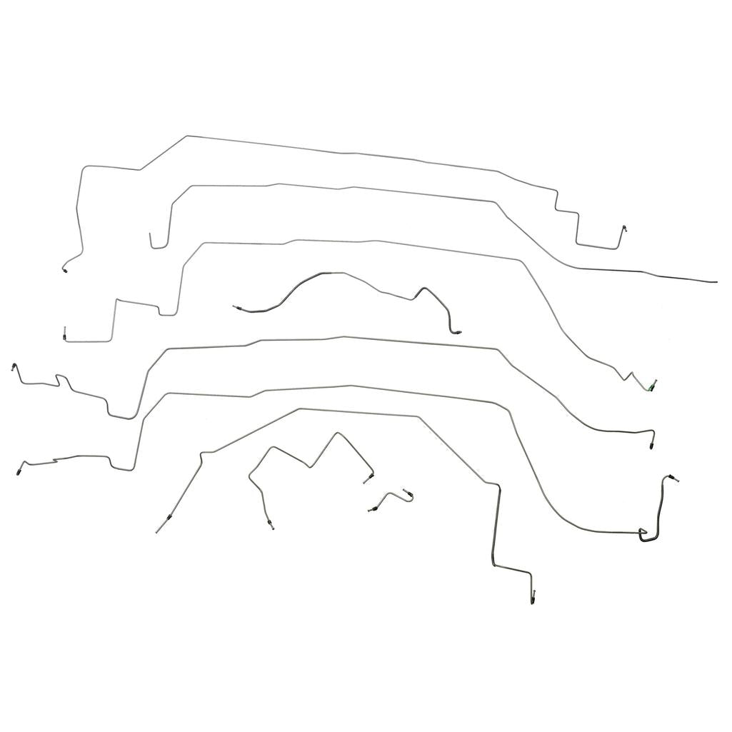 1988-1991 Corvette C4 Complete Brake Line Kit (9 Pc) In Stainless Steel