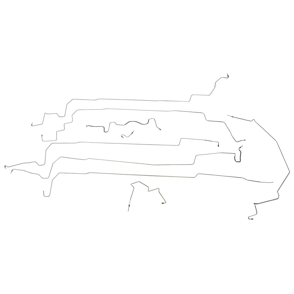 1986 Corvette C4 Complete Brake Line Kit (9 Pc) In Stainless Steel