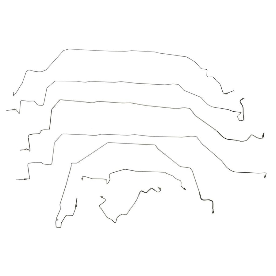 1996 Corvette C4 Complete Brake Line Kit (11 Pc) In Stainless Steel Material With Rubber Hoses