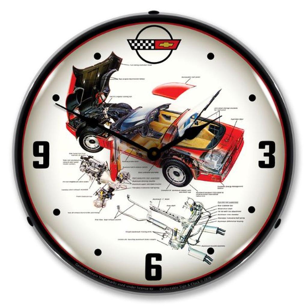 1984-1996 Corvette C4 LED Clock, C4 Tech